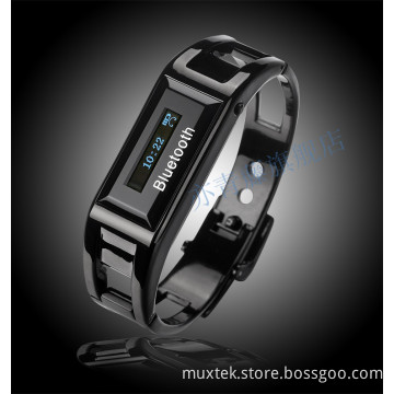 Stainless Steel Bluetooth Handsfree Bracelet Watch, Smart Watch